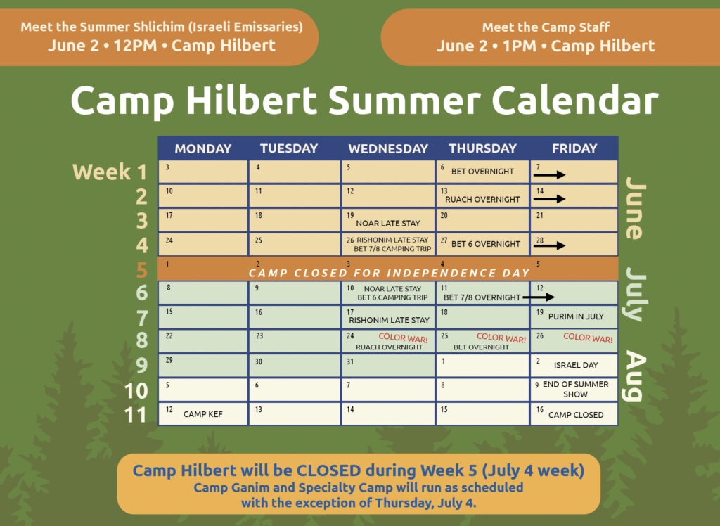 Camp Hilbert 24 Schedule